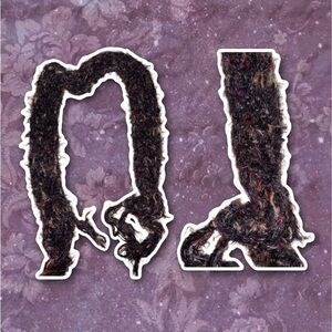 Handmade Black & Dark Purple Textured scarf